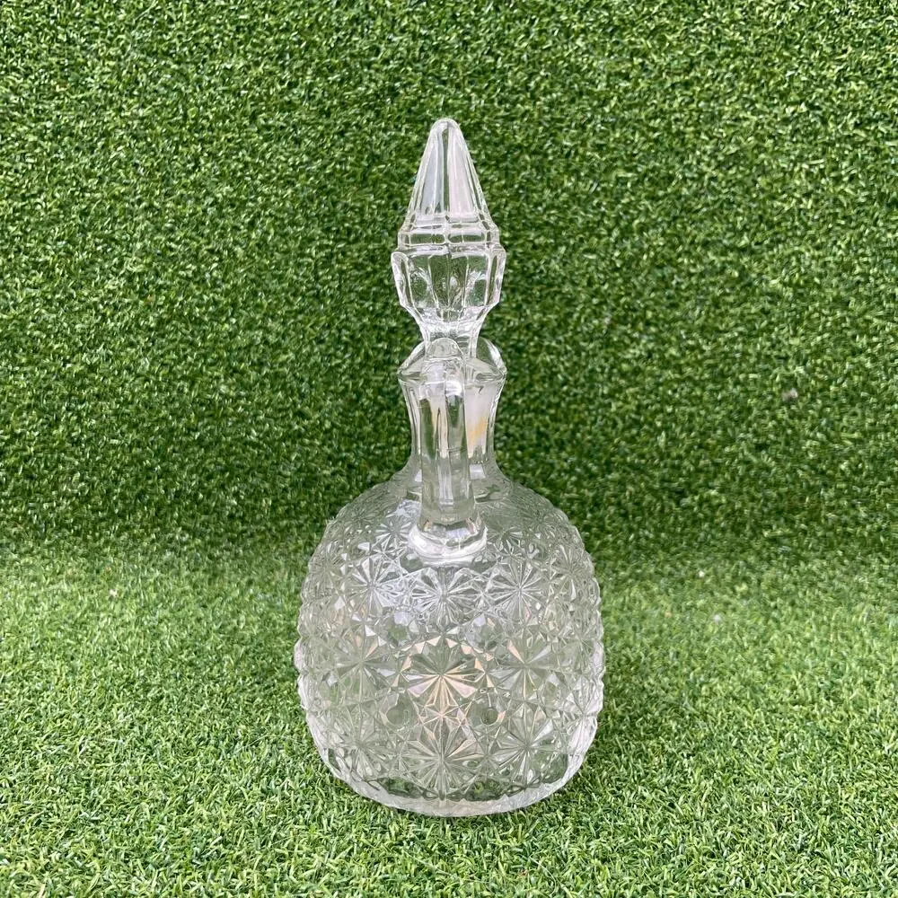 Vintage Crystal Glass Cruet Small Decanter